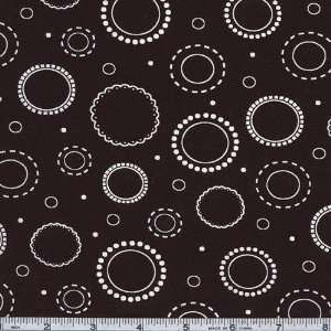  45 Wide Classic Black Circles & Dots Fabric By The Yard 