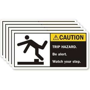  Caution Trip Hazard Be Alert Watch Your Step Laminated 