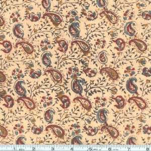  45 Wide Vegetable Dyes Paisley Sienna Fabric By The Yard 