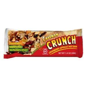 Caveman Crunch Nut Bar, Cranberry Apricot, 1.4 Ounce (Pack of 15 