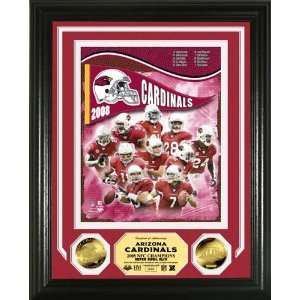 Arizona Cardinals Super Bowl 43 NFC Champions 24KT Gold Coin Photo 