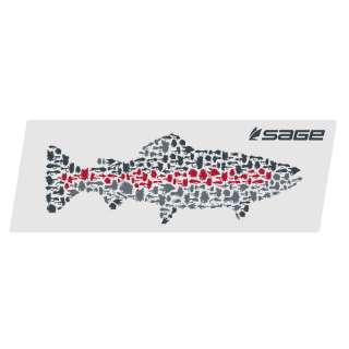 Sage Fly Bumper Sticker Rainbow Trout Fly Fishing  