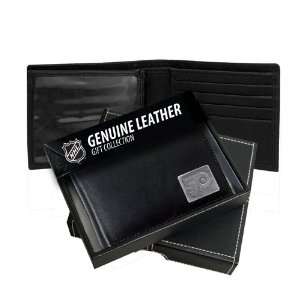   Flyers Leather Bifold Wallet With Metal Logo