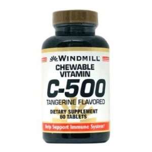  Vitamin C CHEWTBS 500MG TNGR WMILL Size 60 Health 
