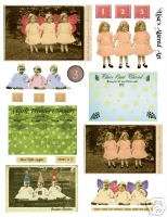 New Triplets Collage Sheet So Cute Altered Art  