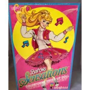  1988 Barbie and the Sensations Colorforms Dress Up Doll 
