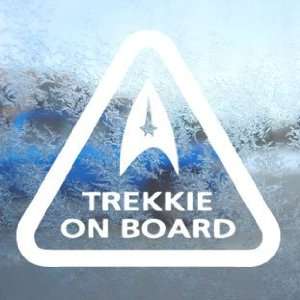  Star Trek Trekkie On Board White Decal Window White 