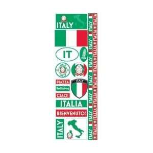  Reminisce Passports Die Cut Stickers 4.25X12 Sheet Italy 