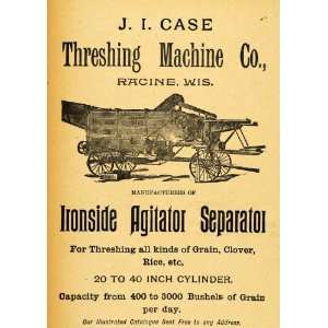  1893 Ad Antique J. I. Case Threshing Machine Racine WI 