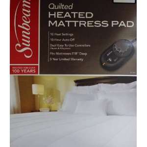 Sunbeam Quilted Heated Mattress Pad, King 