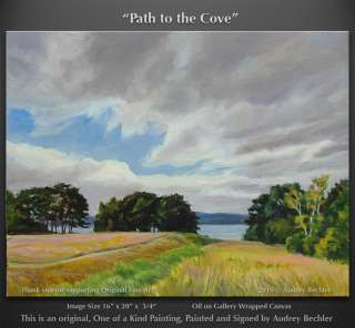 Maine Art Path to the Cove Landscape Painting Bechler  