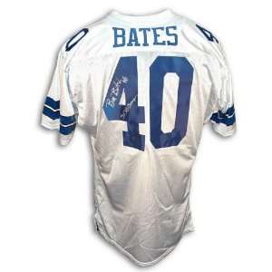 Autographed Bill Bates Dallas Cowboys Throwback White Jersey Inscribed 