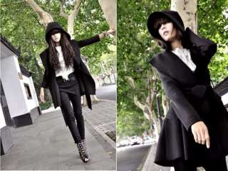 New Korea Hooded Womens Coat Trench Jacket Outerwear Dress Style Tops 