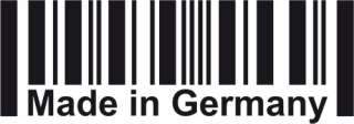 MADE IN GERMANY Barcode Aufkleber Sticker decal schwarz weiß DUB OEM 