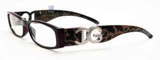 Leopard Print Eyeglasses Frames Womens Optical RX Retro  