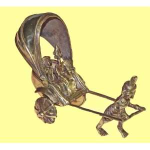  Bronze Rickshaw replica 6 in Dhokra style