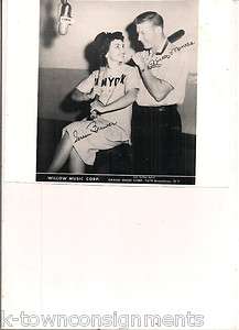   YANKEES OWN MICKEY MANTLE AND WILLOW MUSIC CORPS TERESA BREWER FAC AUT