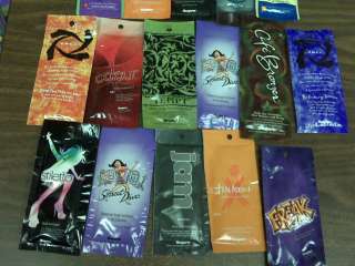 50 Indoor Tanning bed salon Lotion Packets Sample Premium Lot bronzer 