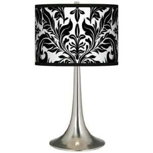  Black Tapestry Giclee Trumpet Table Lamp