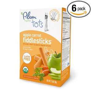Plum Organics Fiddlesticks Snack Sticks, Apple Carrot, 2.12 Ounce 