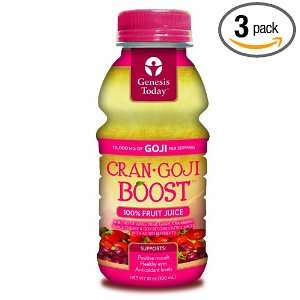  Genesis Today Cran Goji Boost Juice, 10 Ounce (Pack of 3 