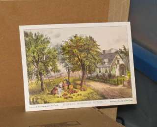 CURRIER & IVES LITHO AMERICAN HOMESTEAD AUTUMN NEW YORK  