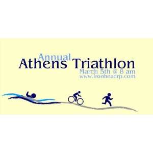  3x6 Vinyl Banner   Annual Athens Triathlon Everything 