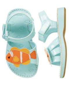 NWT GYMBOREE CORAL REEF FISH GUMMY SANDALS SHOES 3  