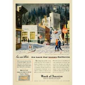  1955 Ad Bank America Nevada City Mother Lode Country CA 