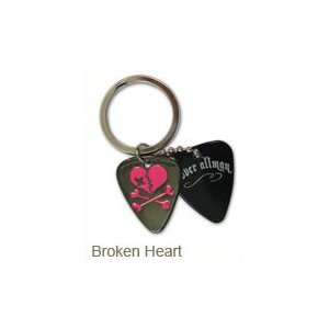   Pick Pendant Keyrings Style 5   Broken Heart Musical Instruments
