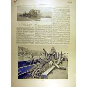  1896 Rhone Boat Tournon Maladiere River French Print