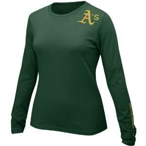   Athletics Green Ladies Laverne Long Sleeve T shirt
