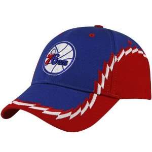   76ers Royal Blue Red Bearclaw Adjustable Hat