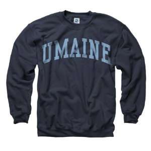  Maine Blackbears Navy Arch Crewneck Sweatshirt Sports 