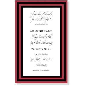   Girls Night Out Invitations   Be Bold Red Invitation 