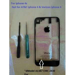  Apple iPhone 4S GSM AT&T ~ Transparent Black Plastic Back 