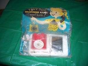 Vintage Tiny Tot Telephone Bank with Magic Slate  