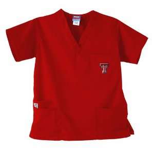  Tech Red Raiders NCAA GelScrubs 5 Pocket Top (Red)