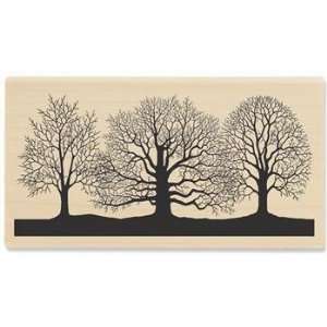  Winter Trees Silhouette   Rubber Stamps Arts, Crafts 
