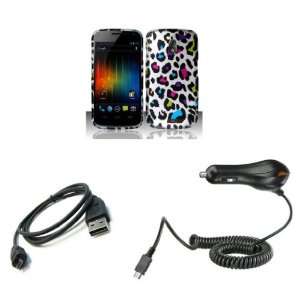 Samsung Galaxy Nexus (Verizon) Premium Combo Pack   Rainbow Leopard on 