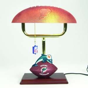  14 NFL Miami Dolphins Football & Mascot Office Desk Lamp 