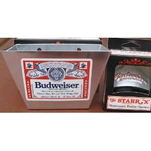  Budweiser Beer Card / Aluminum Bottle Cap Catcher & Bud 