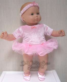DOLL CLOTHES fits Bitty Baby 3 Pc. Pink Ballerina Set  