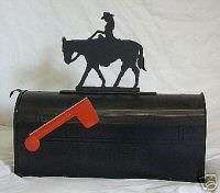 Cowgirl Horse Riding MAILBOX TOPPER SIGN Steel Western  