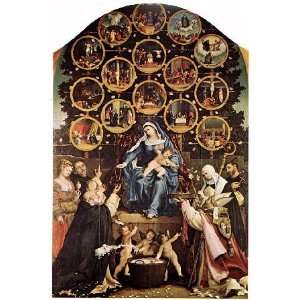   name Madonna of the Rosary, By Lotto Lorenzo