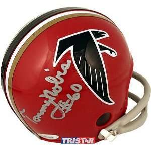 Tommy Nobis Autographed Mini Helmet Atlanta Falcons Signed 2 Bar Mini 