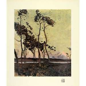 1911 Print Artist Florence Este Baie LOrne Creek River Trees Field 