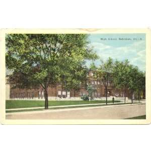   Vintage Postcard   High School   Belvidere Illinois 