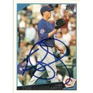  Tom Gorzelanny Signed Chicago Cubs 2009 Topps Card Sports 