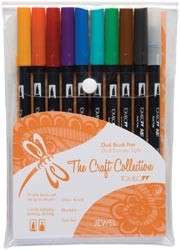 Tombow Dual Brush Pen Set   10 Acid free Markers  